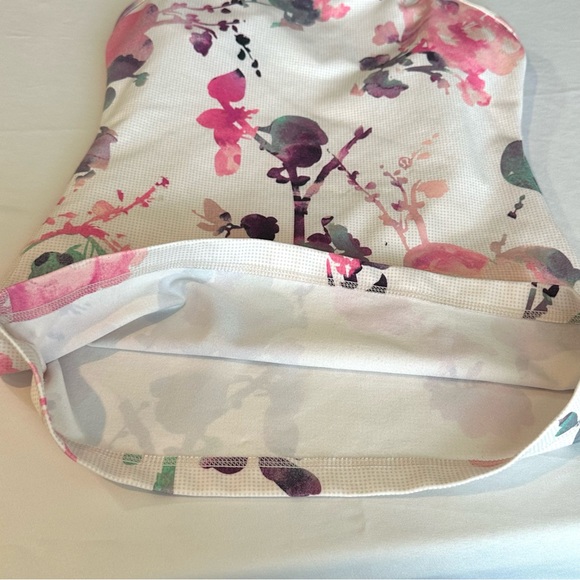 Lululemon Womens Tank Top Power Y Built In Shelf Bra Racerback Blurred Blossom 4 - Picture 13 of 16